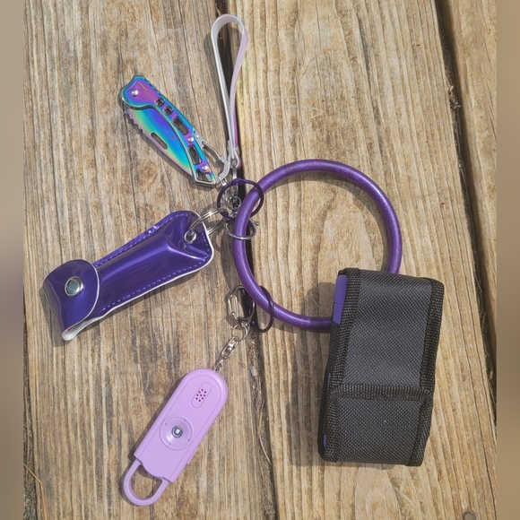 Purple Self-defense Keychain - Picture 1 of 7
